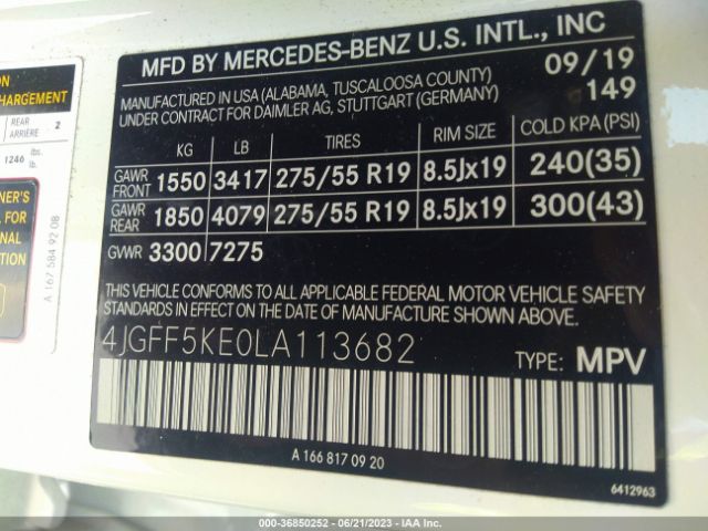 4JGFF5KE0LA113682 Mercedes-Benz Gls Gls 450