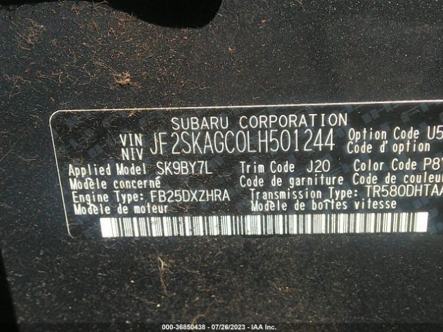JF2SKAGC0LH501244 Subaru Forester Premium