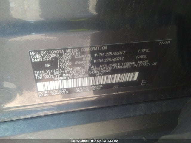 2020 TOYOTA RAV4 HYBRID LE VIN: JTMMWRFV4LD048069