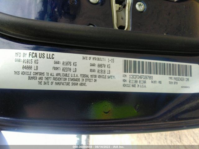 1C3CDFDH6FD267993 Dodge Dart Aero