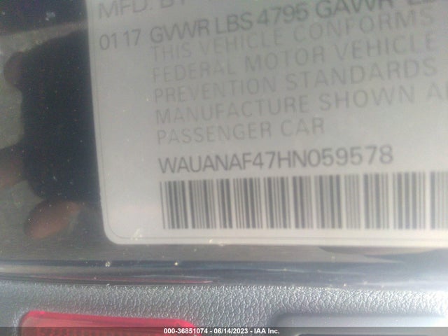 WAUANAF47HN059578 Audi A4 PREMIUM