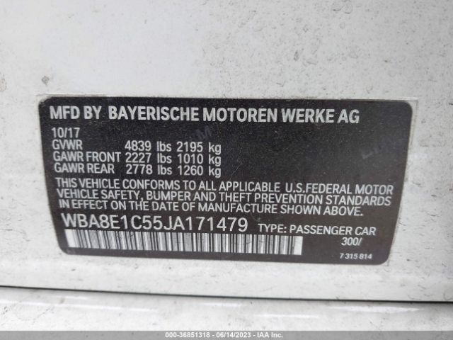 WBA8E1C55JA171479 BMW 3 Series 330e Iperformance