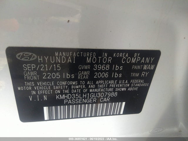 Hyundai ELANTRA GT 2016 KMHD35LH1GU307988 Image 9