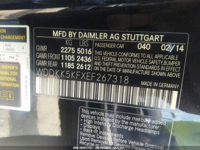 WDDKK5KFXEF267318 Mercedes-Benz E-class E 350