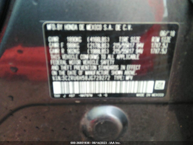 Honda HR-V EX 2018 3CZRU6H58JG729272 Image 9