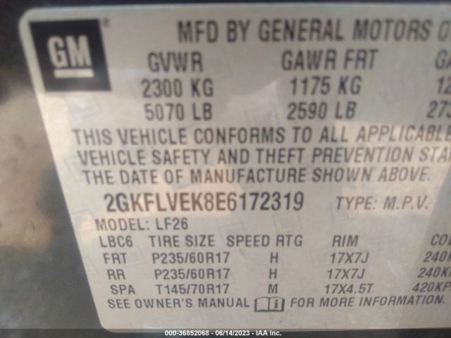 2GKFLVEK8E6172319 GMC Terrain Sle