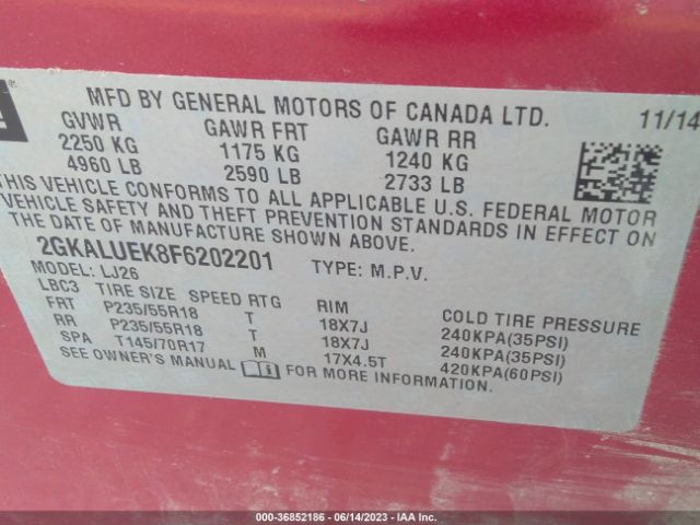 2GKALUEK8F6202201 GMC Terrain Denali