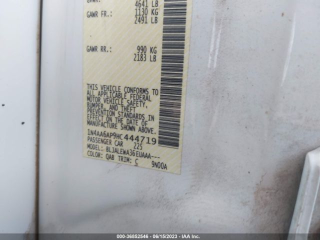 1N4AA6AP9HC444719 Nissan MAXIMA SL