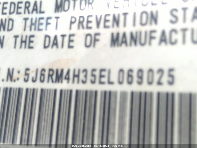 Honda CR-V LX 2014 5J6RM4H35EL069025 Image 9
