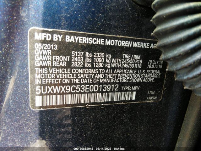 5UXWX9C53E0D13912 BMW X3 Xdrive28i