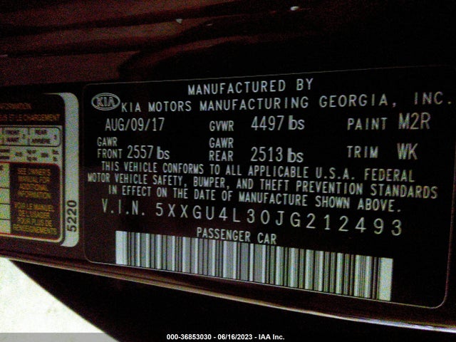 KIA OPTIMA EX 2018 5XXGU4L30JG212493 Image 9