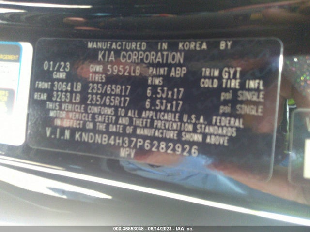 2023 Kia Carnival, VIN: KNDNB4H37P6282926
