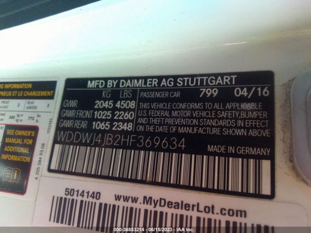 WDDWJ4JB2HF369634 Mercedes-Benz C-class C 300