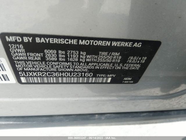 5UXKR2C36H0U23160 BMW X5 Sdrive35i