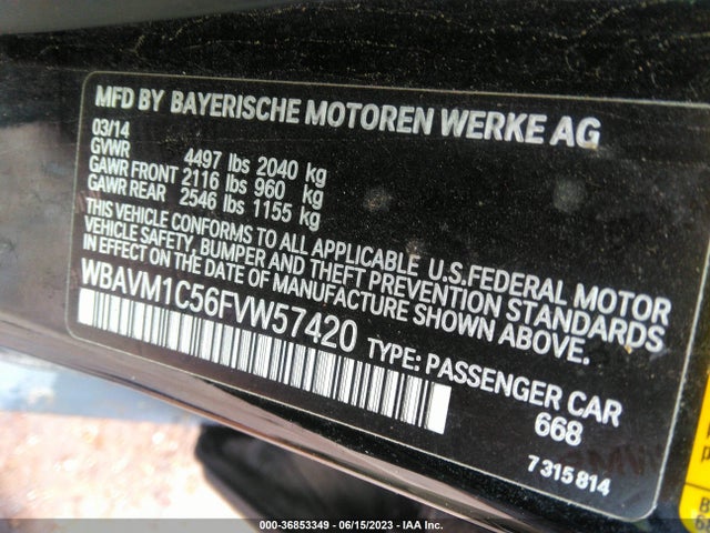 BMW X1 Sdrive28i 2015 WBAVM1C56FVW57420 Image 9
