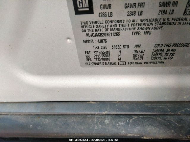KL4CJASB2GB611266 Buick Encore
