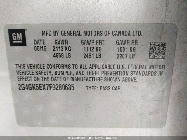 2G4GK5EX7F9280635 Buick Regal