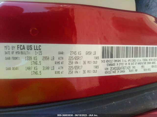 2C4RDGBGXFR671429 Dodge Grand Caravan American Value Pkg