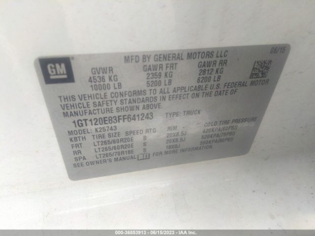 1GT120E83FF641243 GMC Sierra 2500hd Denali