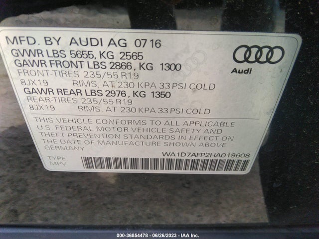 WA1D7AFP2HA019608 Audi Q5 Premium Plus
