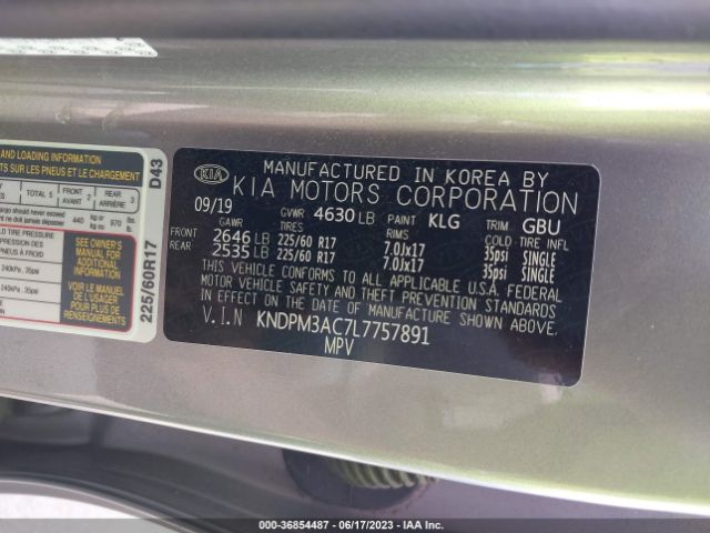KNDPM3AC7L7757891 KIA Sportage Lx
