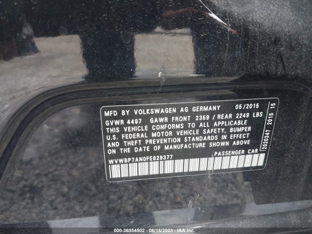 WVWBP7AN0FE829377 Volkswagen CC SPORT