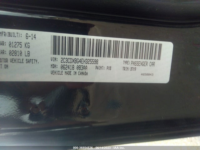 Dodge Charger Se 2014 2C3CDXBG4EH325598 Image 9