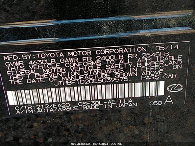 JTHBF1D20E5039575 Lexus IS 250