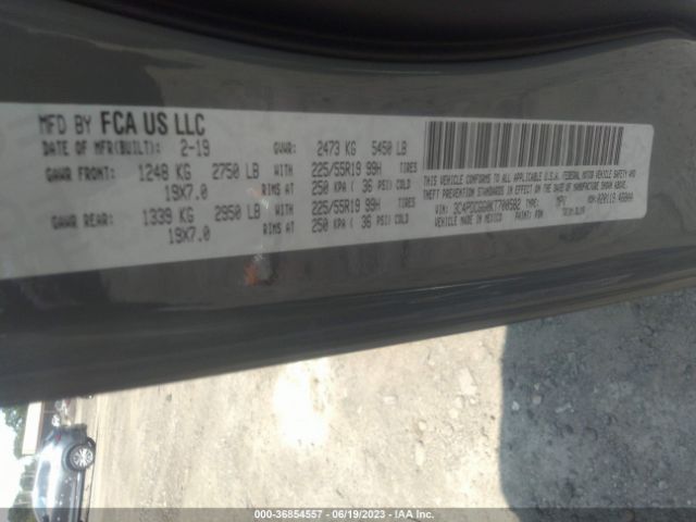 3C4PDCGG0KT700582 Dodge Journey Crossroad