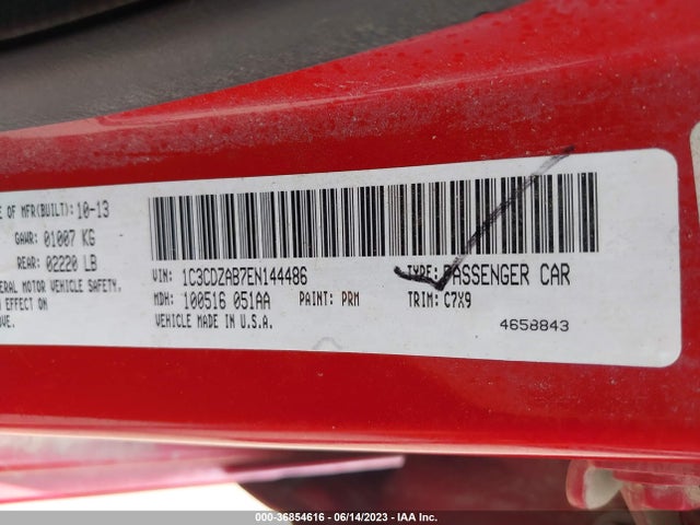 Dodge AVENGER SE 2014 1C3CDZAB7EN144486 Image 9