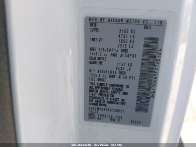 3N6CM0KN9FK720521 Nissan NV200 SV