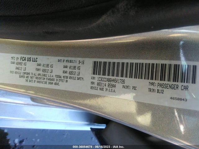 Chrysler 200 Limited Platinum 2017 1C3CCCAB6HN501726 Image 9