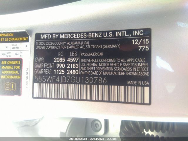 55SWF4JB7GU130786 Mercedes-Benz C-class C 300