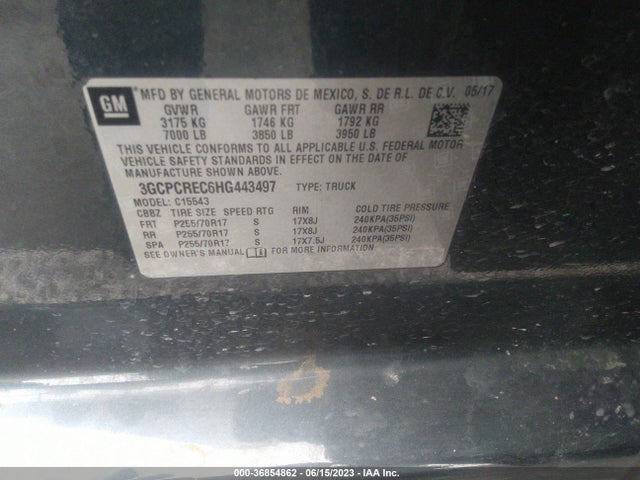 Chevrolet Silverado 1500 Lt 2017 3GCPCREC6HG443497 Image 16