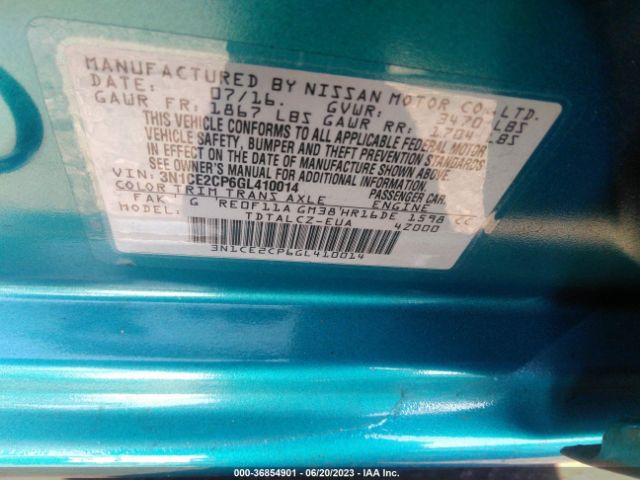 3N1CE2CP6GL410014 Nissan Versa Note S Plus