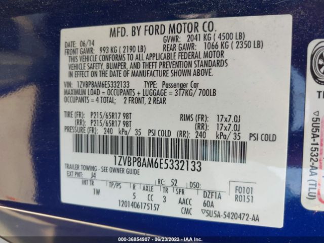 1ZVBP8AM6E5332133 Ford Mustang V6