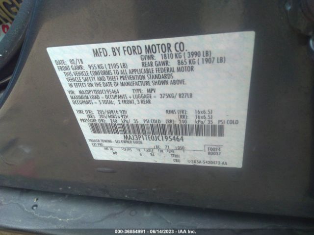 MAJ3P1TE0JC195464 Ford Ecosport Se