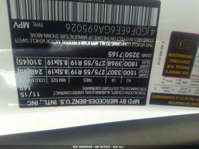 4JGDF6EE6GA695026 Mercedes-Benz Gl Gl 450