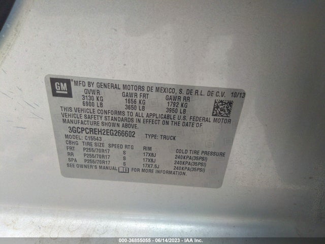 Chevrolet Silverado 1500 Lt 2014 3GCPCREH2EG266602 Image 9