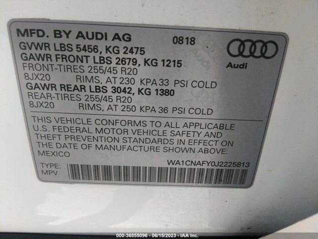 WA1CNAFY0J2225813 Audi Q5 Prestige/tech Prestige