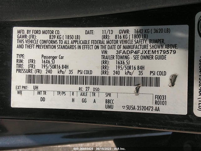Ford Fiesta Titanium 2014 3FADP4FJXEM179579 Image 9