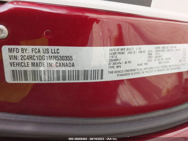 2C4RC1DG1MR530355 Chrysler Voyager Lxi