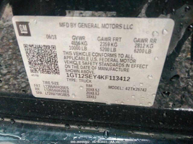1GT12SEY4KF113412 GMC Sierra 2500hd Denali