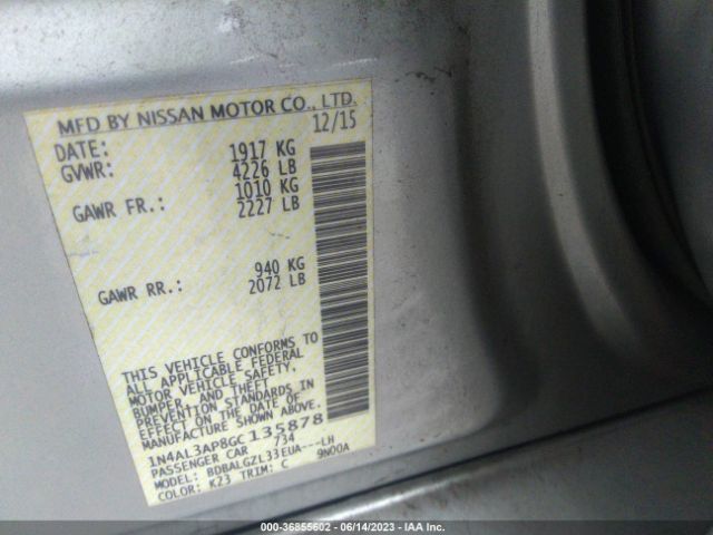 1N4AL3AP8GC135878 Nissan ALTIMA 2.5