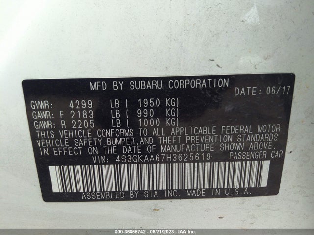 Subaru Impreza 2017 4S3GKAA67H3625619 Image 16