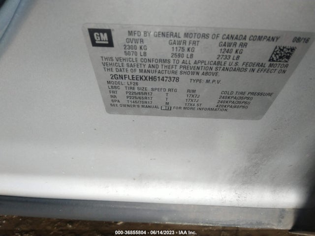 Chevrolet EQUINOX LS 2017 2GNFLEEKXH6147378 Image 9
