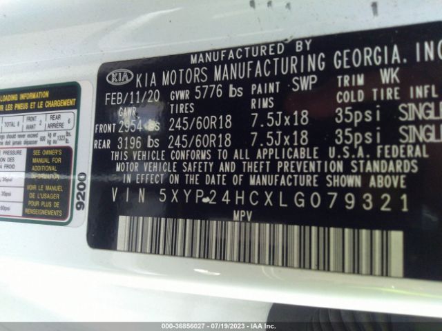 5XYP24HCXLG079321 KIA Telluride Lx