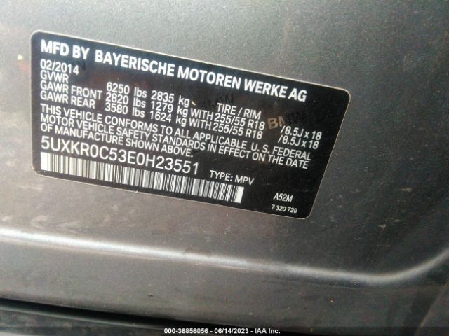 5UXKR0C53E0H23551 BMW X5 Xdrive35i