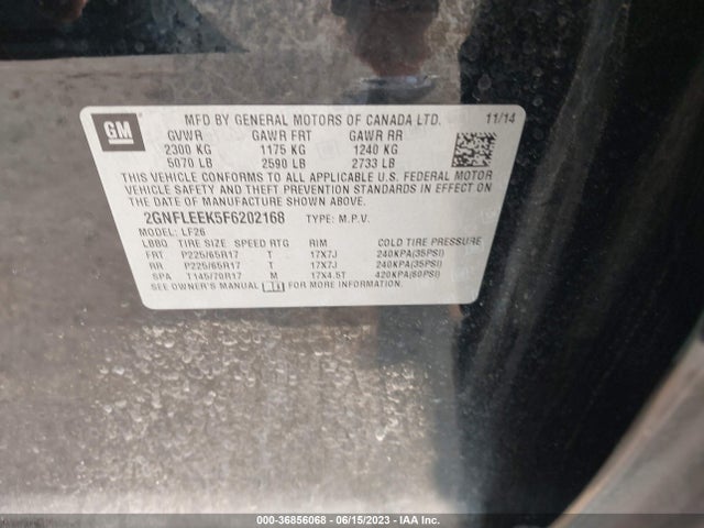 Chevrolet EQUINOX LS 2015 2GNFLEEK5F6202168 Image 10