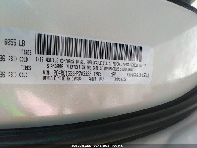 2C4RC1GG9HR703332 Chrysler Pacifica Limited